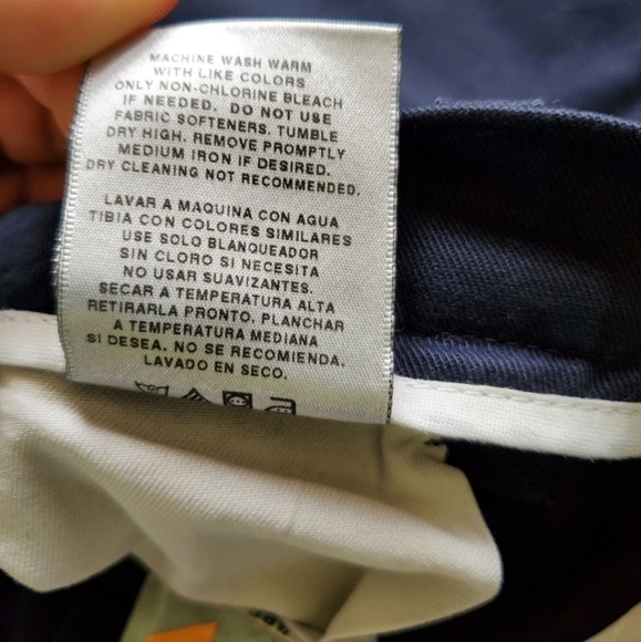 Men's 38x32 Savane pleated front khaki pants new navy blue chino dress slacks - Picture 5 of 7